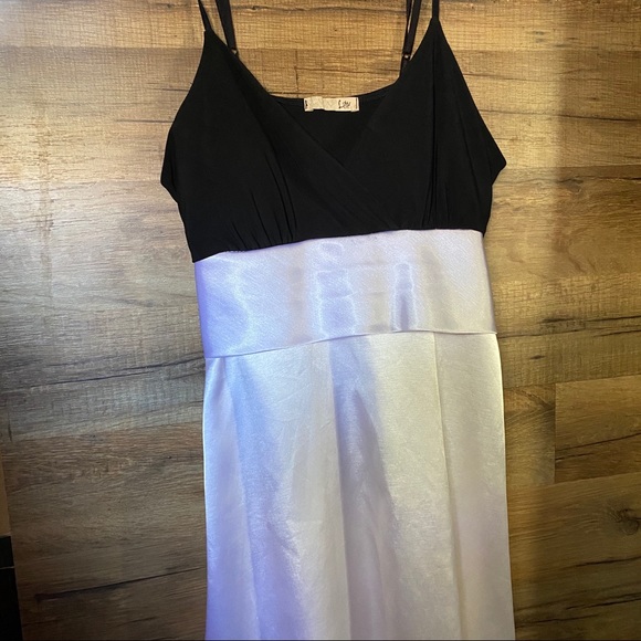 Black and White Slip Dress - Picture 2 of 2